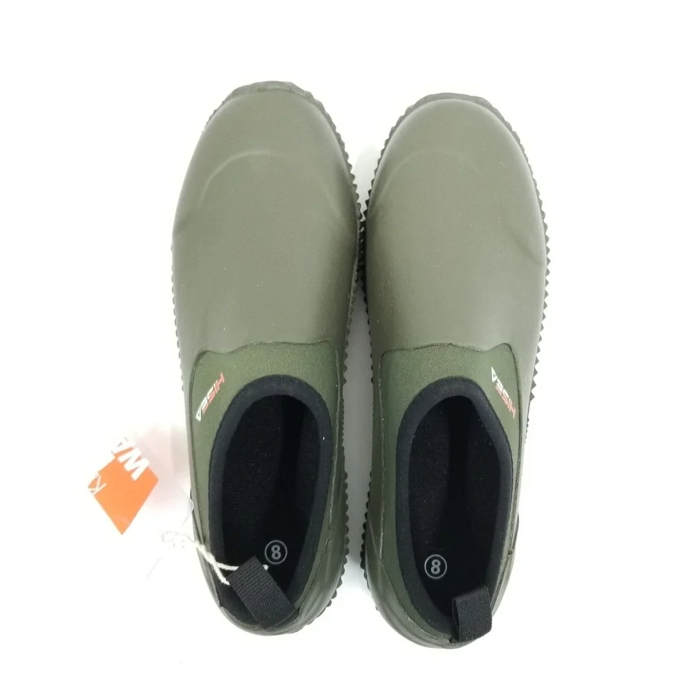 Hisea Shoes Men 8 Green Waterproof Rubber Garden Boating Slip On Dock‎